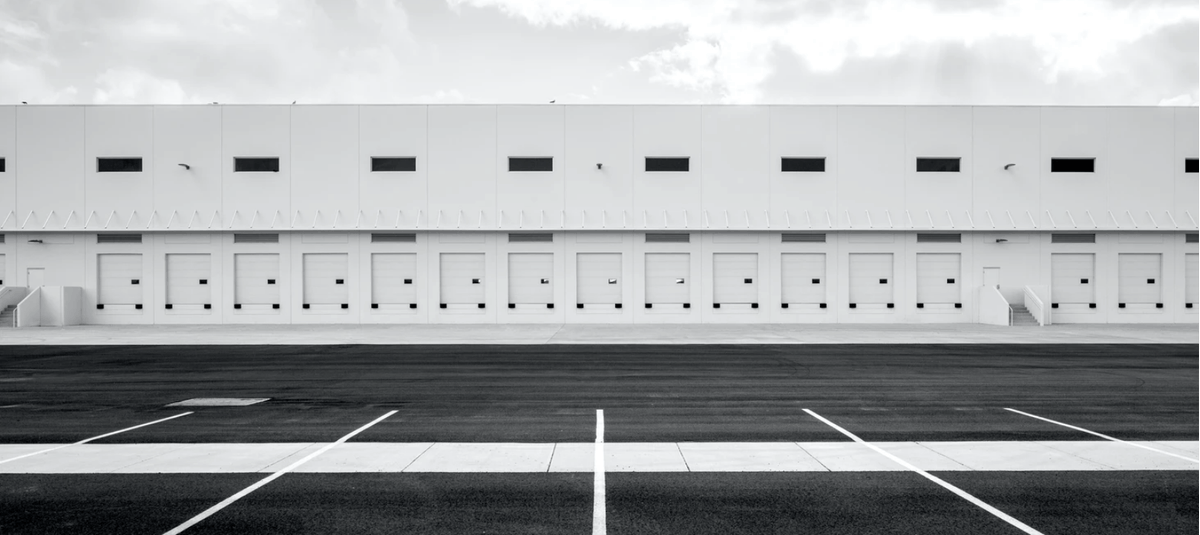 Free parking space in front of factory building.
